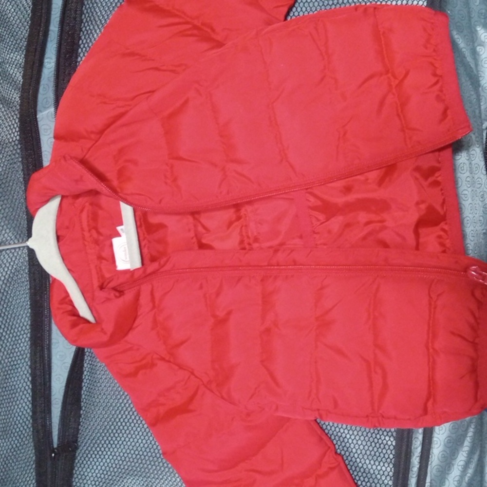 Red packable lil puffer jacket coat 18 months